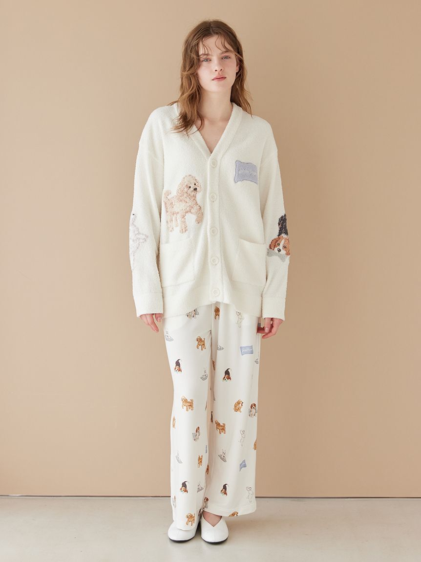gelato pique「【UNISEX】エアリーモコプレイフルDOGジャガードカーディガン」|ルームウェア|