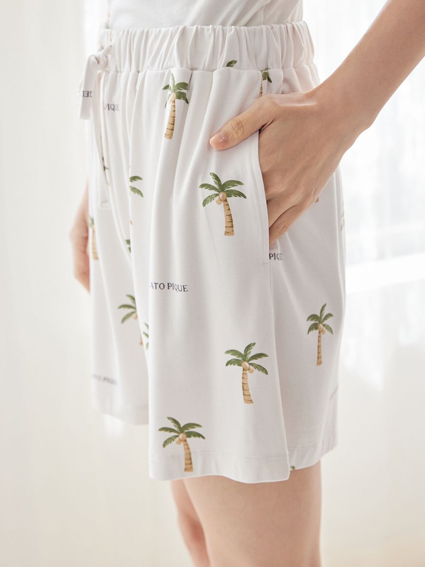 gelato pique「【接触冷感】サマーモチーフ4柄Tシャツ&ショートパンツセット」|ルームウェア|