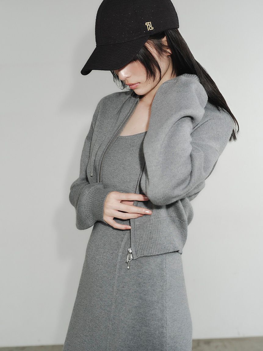 FRAY I.D「ジップパーカ&キャミワンピースセット」|ワンピース|
