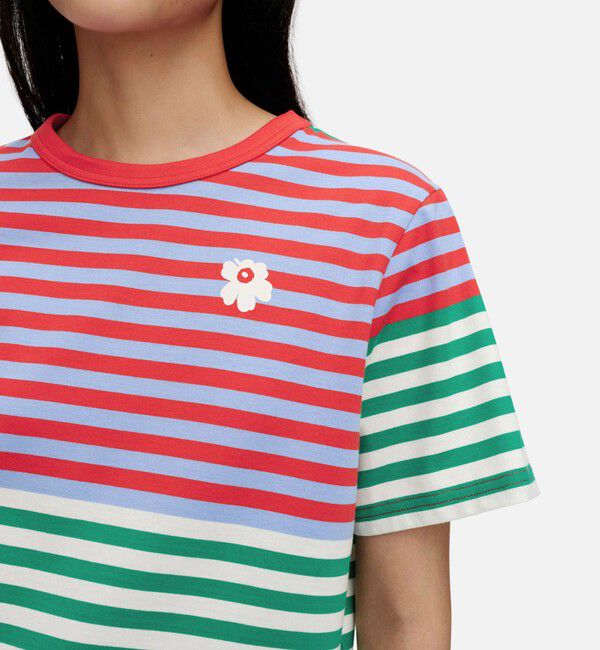 Marimekko「Tasaraita Unikko Tシャツ」|シャツ・ブラウス|