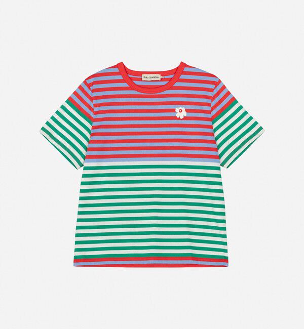Marimekko「Tasaraita Unikko Tシャツ」|シャツ・ブラウス|