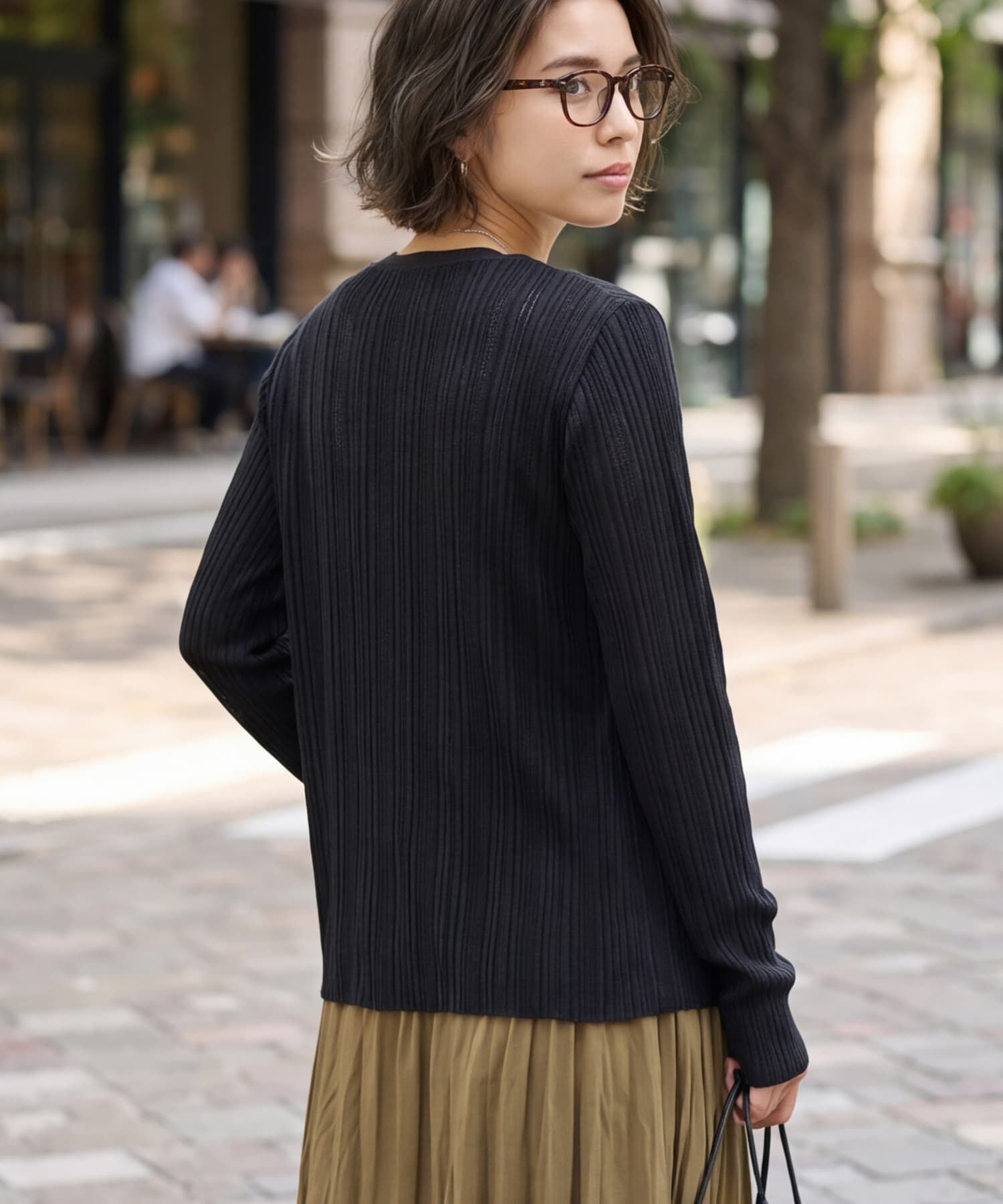 STYLE DELI「サラッとしたランダムリブカーディガン」|カーディガン|