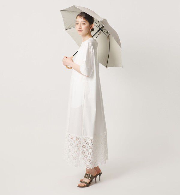 UNITED ARROWS「無地&times;淡水パール 晴雨兼用 長傘」|傘|