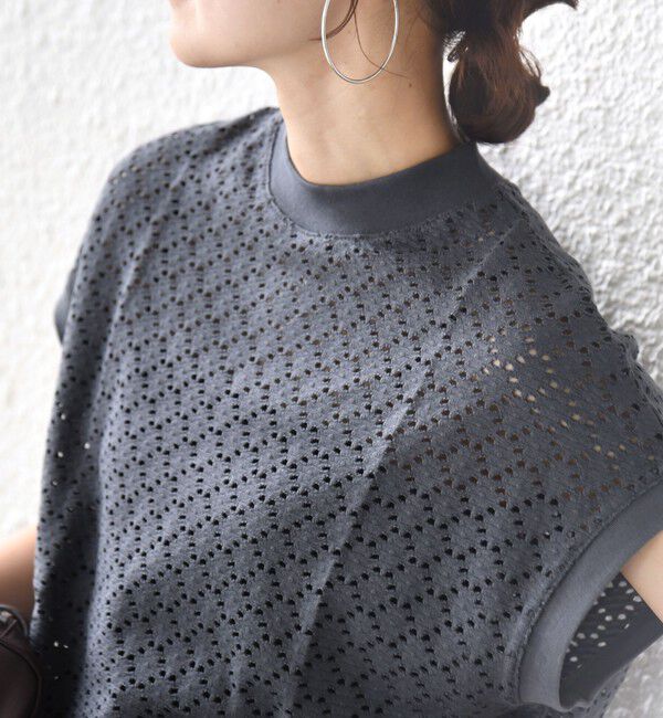 SHIPS for women「《一部追加予約》【WEB限定】〈手洗い可能〉アイレット クルーネック プルオーバー」|Tシャツ・カットソー|