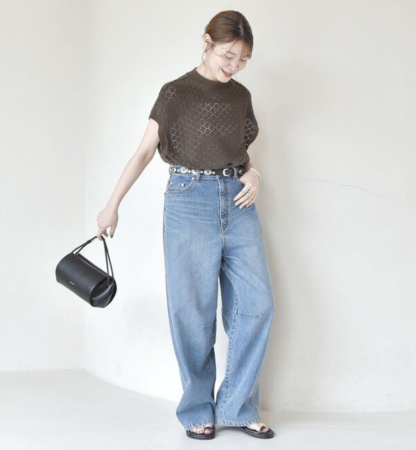 SHIPS for women「《一部追加予約》【WEB限定】〈手洗い可能〉アイレット クルーネック プルオーバー」|Tシャツ・カットソー|