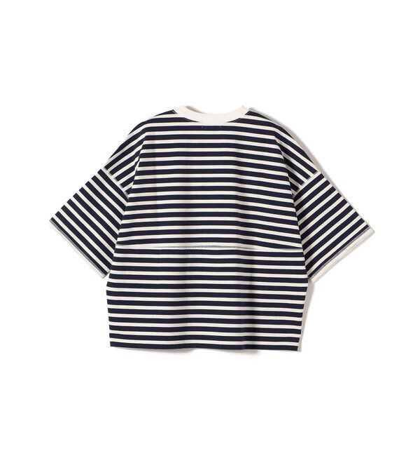 SHIPS for women「SHIPS Primary Navy Label:コットン 天竺 ハーフ スリーブ TEE」|Tシャツ・カットソー|