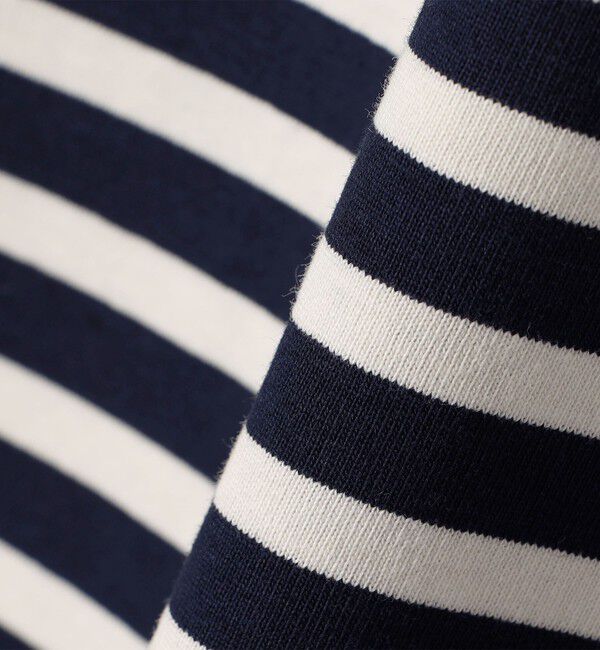 SHIPS for women「SHIPS Primary Navy Label:コットン 天竺 ハーフ スリーブ TEE」|Tシャツ・カットソー|