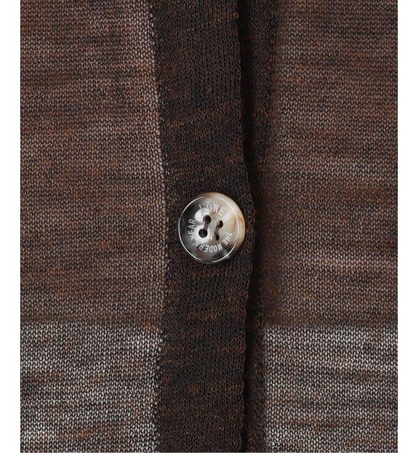 IENA「《予約》LOWER/ローヴァー 18G Tucked power shoulder ニット  LW-77」|カーディガン|