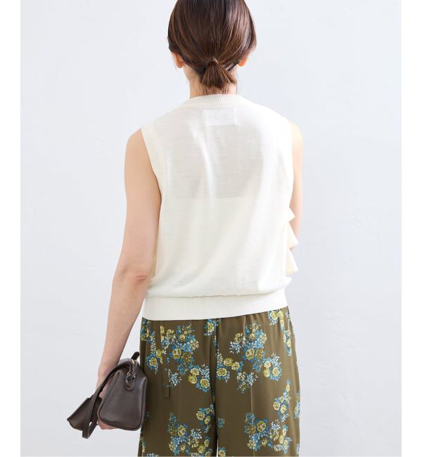IENA「《予約》LOWER/ローヴァー 18G Sleeveless Cardigan カーディガン LW-88」|カーディガン|