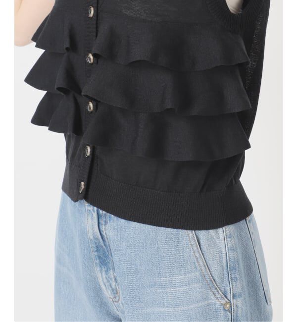IENA「《予約》LOWER/ローヴァー 18G Sleeveless Cardigan カーディガン LW-88」|カーディガン|