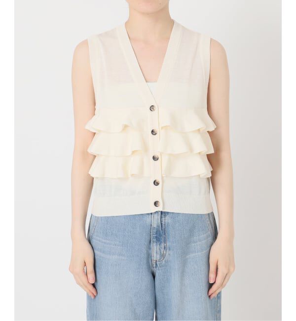 IENA「《予約》LOWER/ローヴァー 18G Sleeveless Cardigan カーディガン LW-88」|カーディガン|