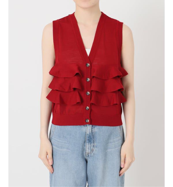 IENA「《予約》LOWER/ローヴァー 18G Sleeveless Cardigan カーディガン LW-88」|カーディガン|