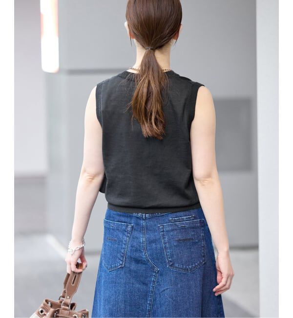 IENA「《予約》LOWER/ローヴァー 18G Sleeveless Cardigan カーディガン LW-88」|カーディガン|