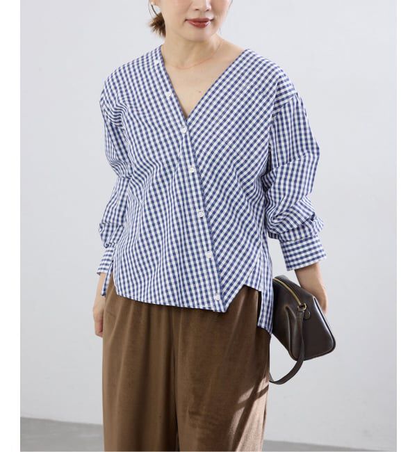 IENA「《新色/追加予約》MA/RE/マレ カシュクールシャツ SIGNITURE SH」|シャツ・ブラウス|