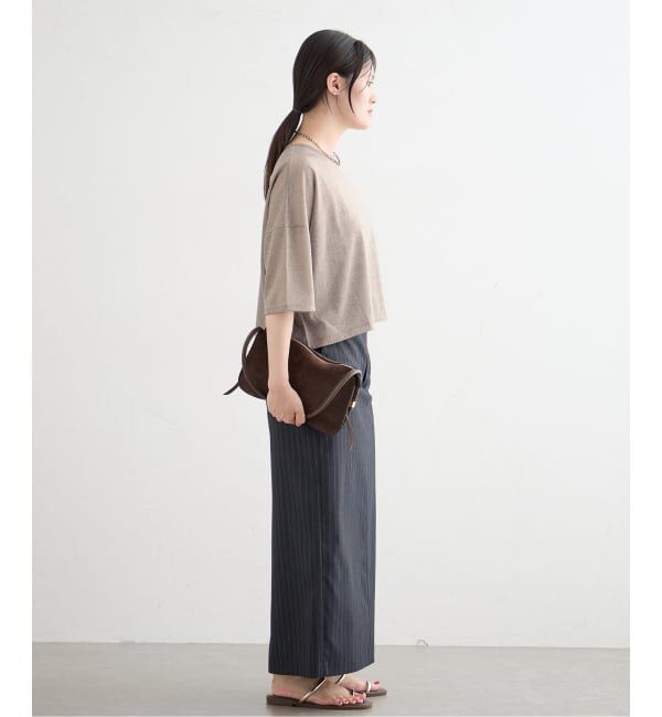 IENA「《予約》ラメハーフスリーブTシャツ」|Tシャツ・カットソー|