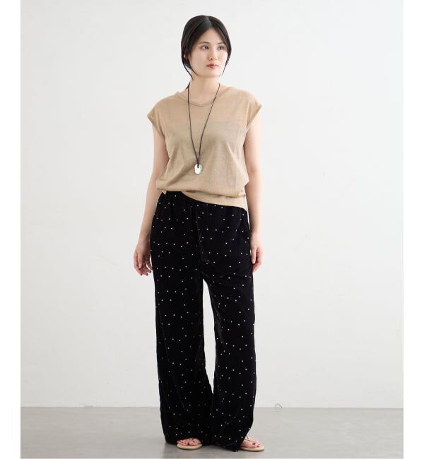 IENA「《予約》ラメフレンチスリーブTシャツ」|Tシャツ・カットソー|