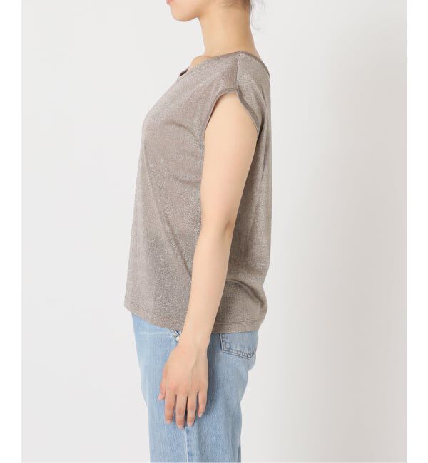 IENA「《予約》ラメフレンチスリーブTシャツ」|Tシャツ・カットソー|