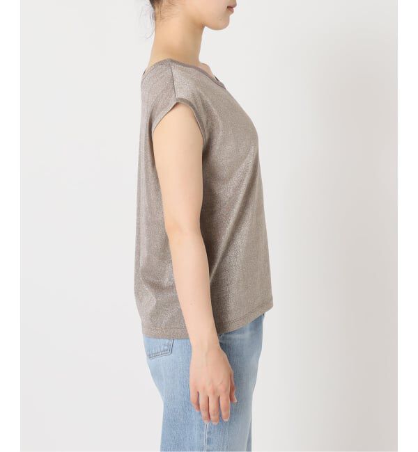 IENA「《予約》ラメフレンチスリーブTシャツ」|Tシャツ・カットソー|