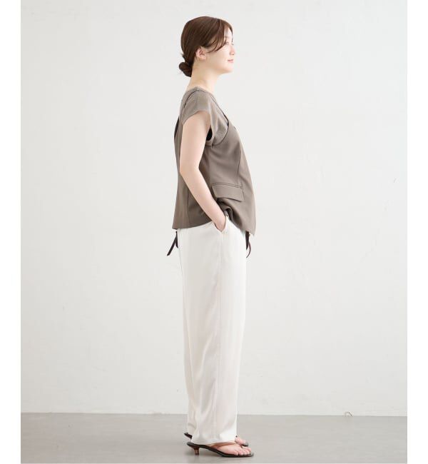 IENA「《予約》ラメフレンチスリーブTシャツ」|Tシャツ・カットソー|