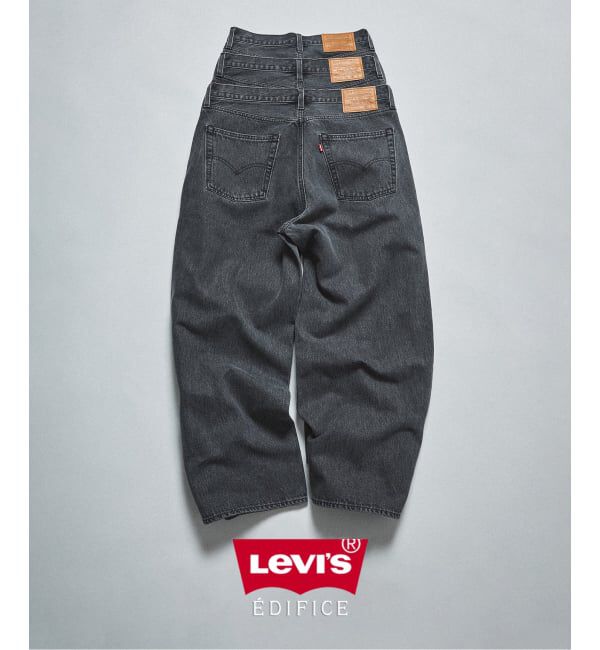 EDIFICE「Levi&rsquo;s(リーバイス) 別注 Baggy Wide Leg デニムパンツ（L28）」|デニム|