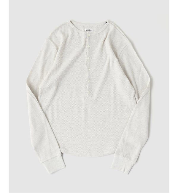 PULP「JIEDA / ジエダ WAFFLE HENRY NECK L/S」|Tシャツ・カットソー|ホワイト