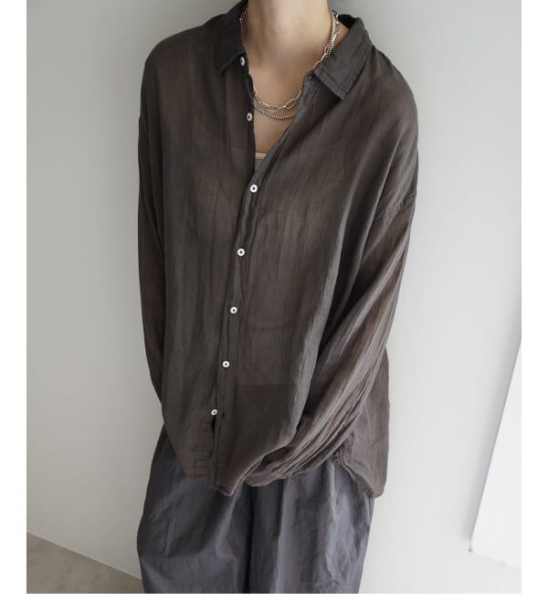 journal standard luxe「【ARMEN】UTILITY REGULAR COLLAR SHIRT」|シャツ・ブラウス|ブラウン