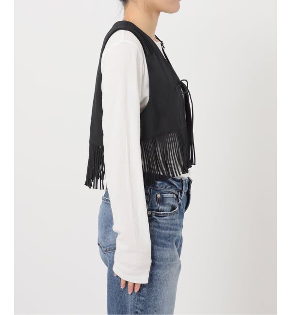 Spick and Span「crinkle crinkle crinkle 別注フリンジベスト*」|ダウンベスト・ベスト|