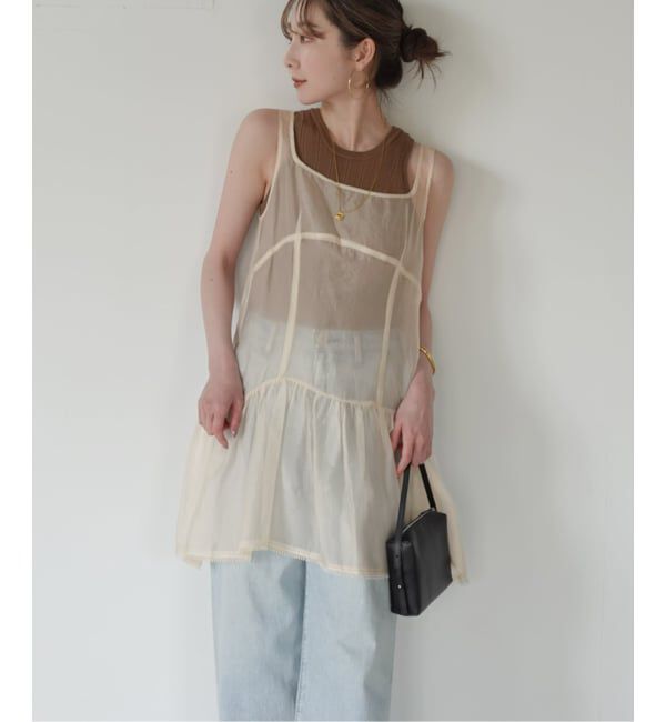 NOBLE「【洗える】le / ル SHEER LAYERED MINI OP」|ワンピース|
