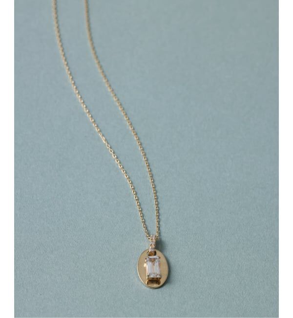 Lilas by Spick&Span「メレダイヤバチカンホワイトトパーズ45cmネックレス K10」|ネックレス|