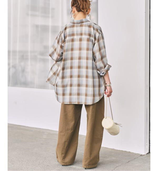 Spick and Span「《予約》PEチェックルーズシャツ」|シャツ・ブラウス|