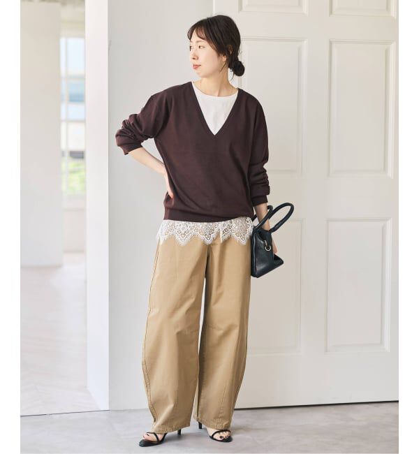 Spick and Span「《手洗い可能 / 予約》18G Vネックニット」|ニット・セーター|
