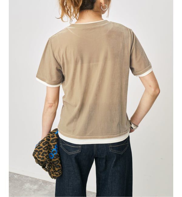 Spick and Span「《予約》ベロアレイヤードTシャツ」|Tシャツ・カットソー|