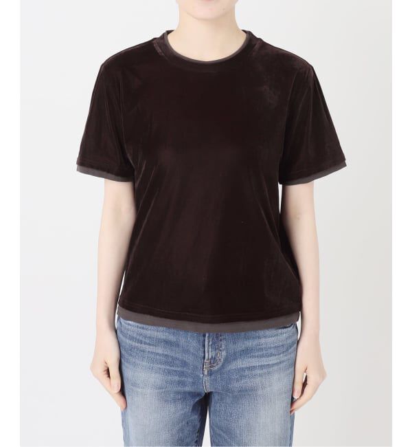 Spick and Span「《予約》ベロアレイヤードTシャツ」|Tシャツ・カットソー|
