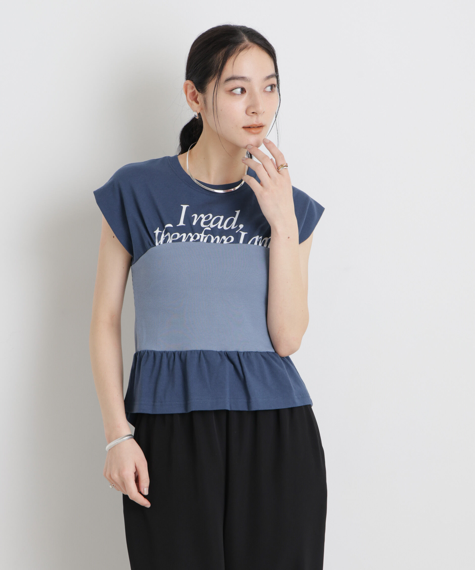 nano･universe「BOOKCLUB/別注 Bustier T shirts」|Tシャツ・カットソー|