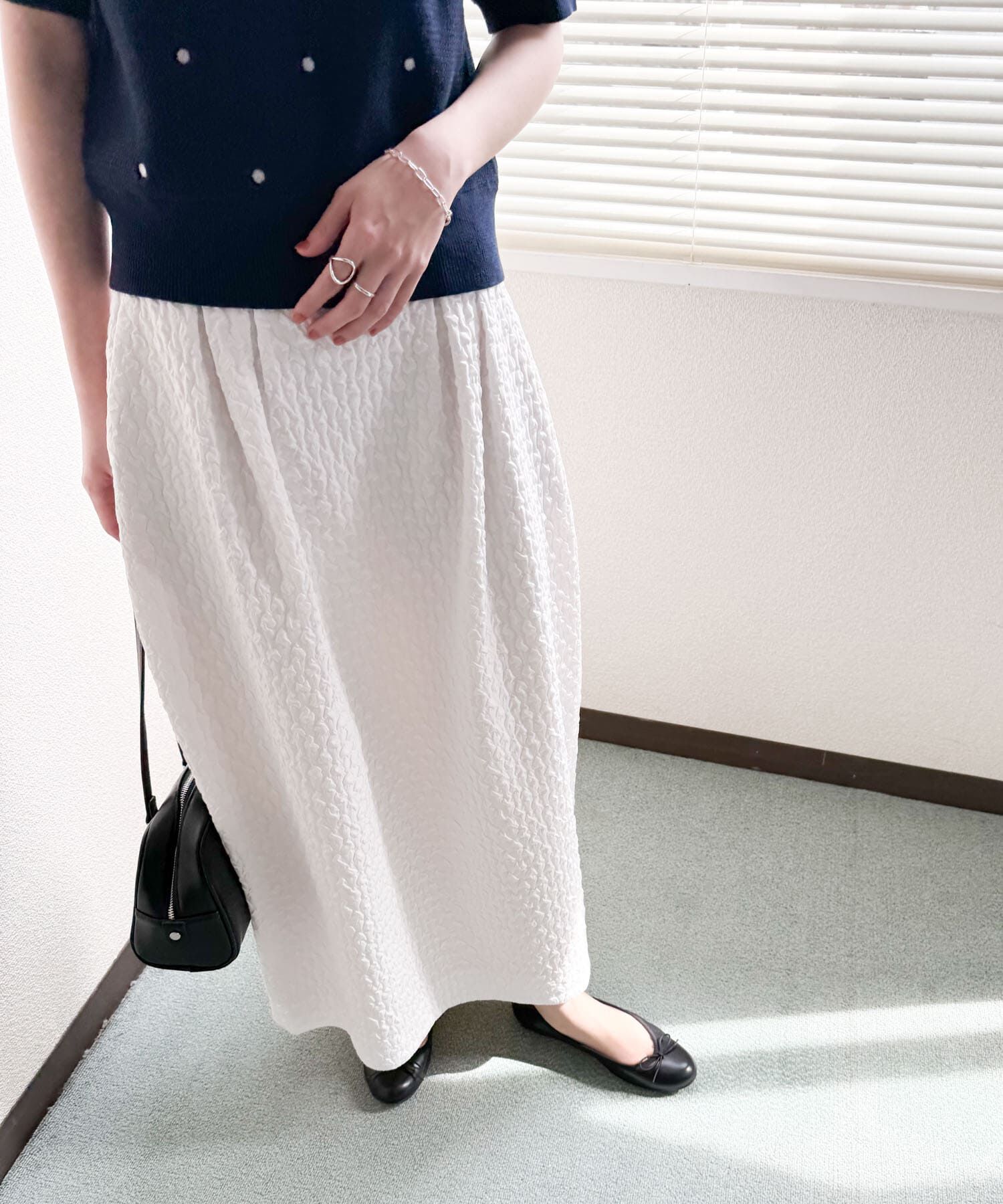 URBAN RESEARCH DOORS「ジャガードコクーンスカート」|スカート|