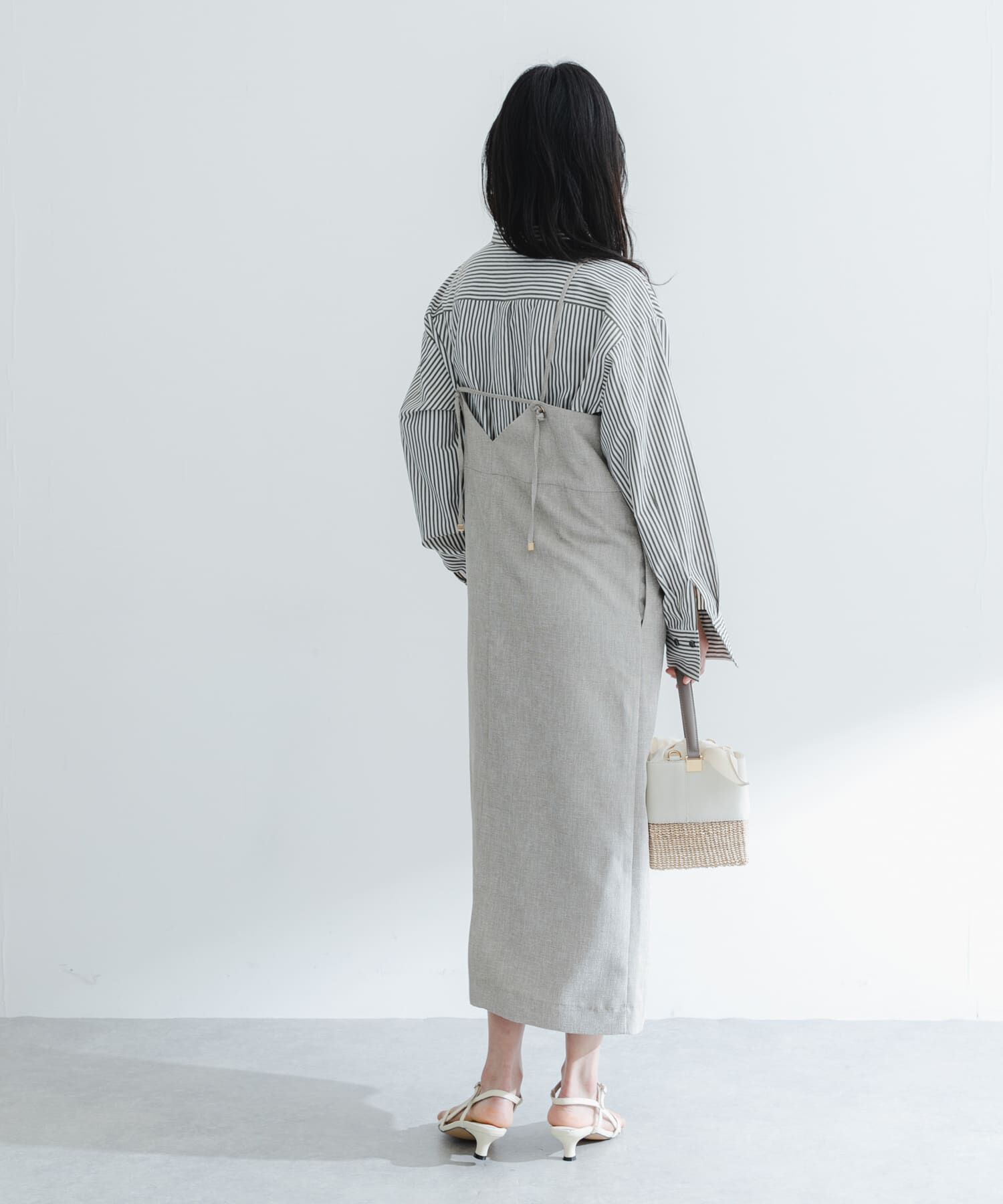 URBAN RESEARCH ROSSO「バックデザインリネンライクキャミワンピース」|ワンピース|