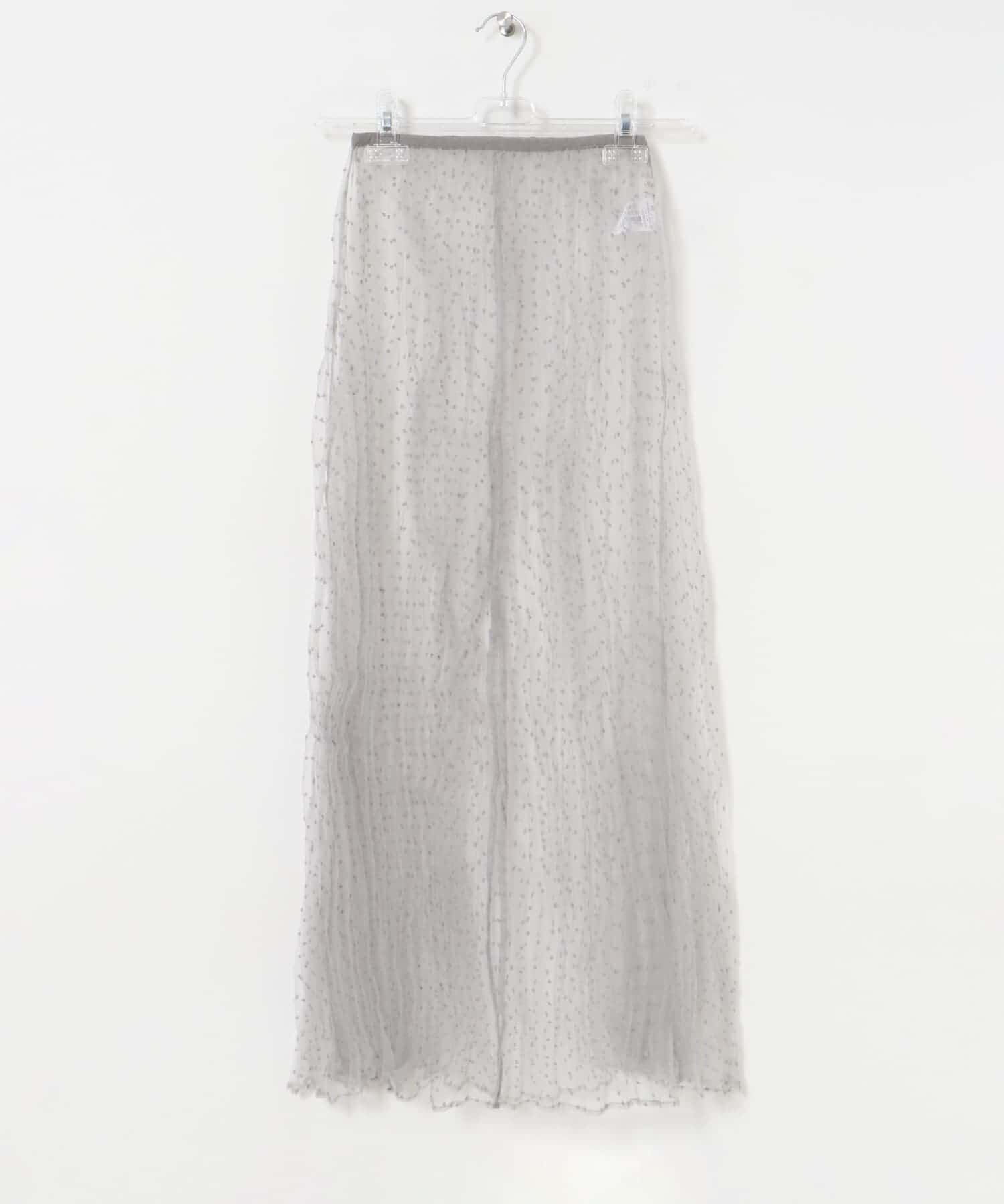 LAATO「dot mesh skirt」|スカート|グレー