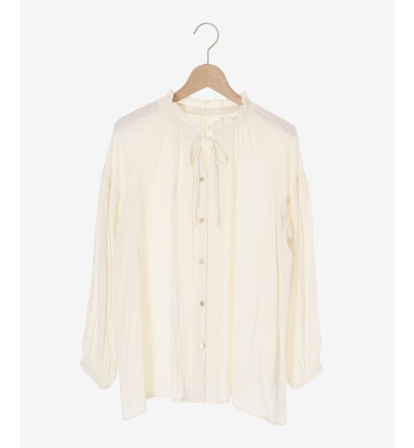le.coeur blanc「カッセンジョーゼット2wayフリルネックブラウス」|シャツ・ブラウス|