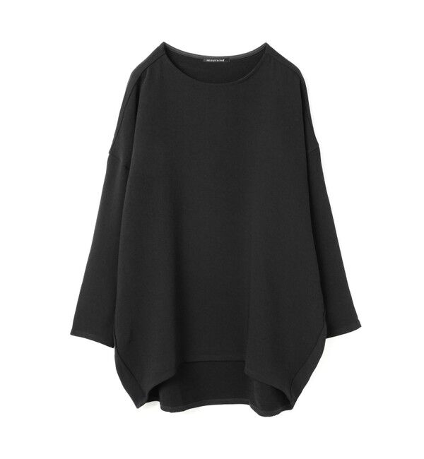 mizuiro ind「mizuiro ind ジョーゼットボートネックコクーンプルオーバー」|Tシャツ・カットソー|ブラック