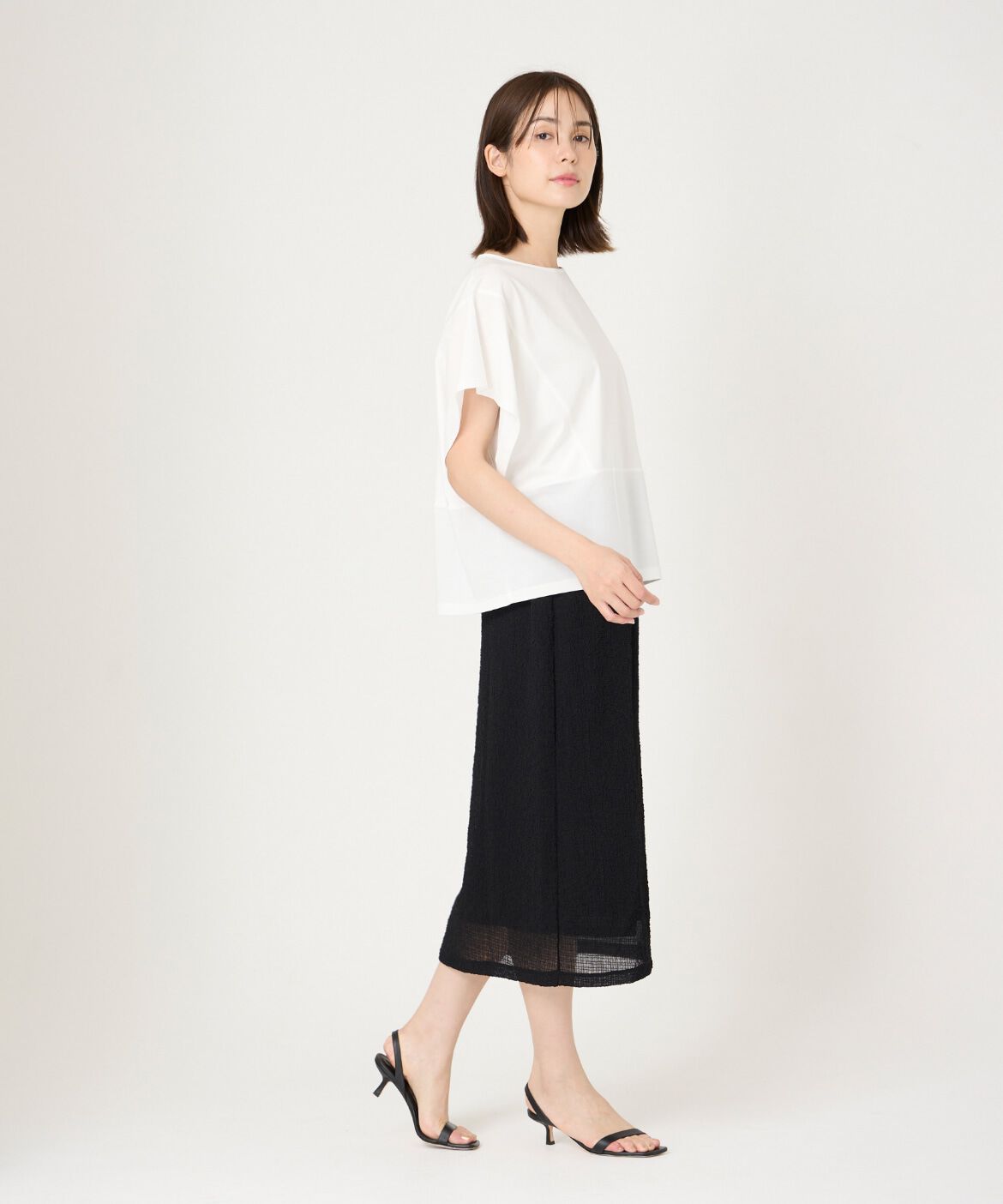 7-IDconcept.「デザインスリーブカットソー」|Tシャツ・カットソー|