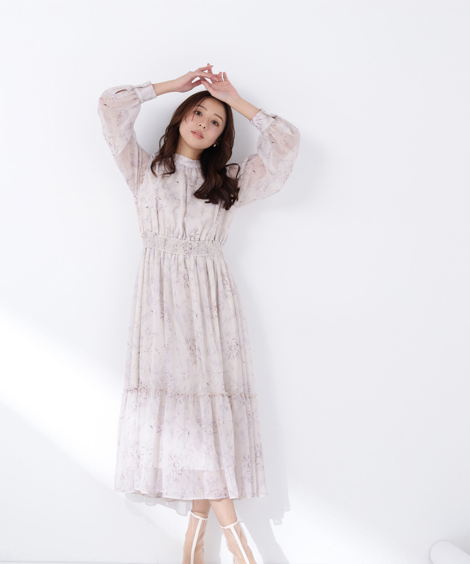  「フラワーシフォンワンピース」|ワンピース|