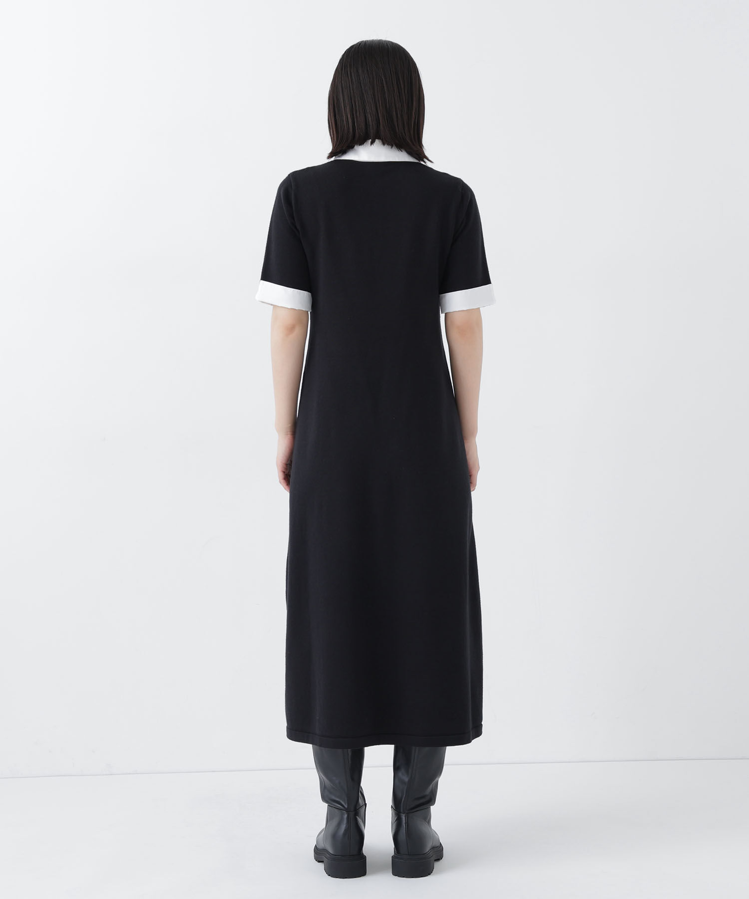  「襟付ニットワンピース」|ワンピース|