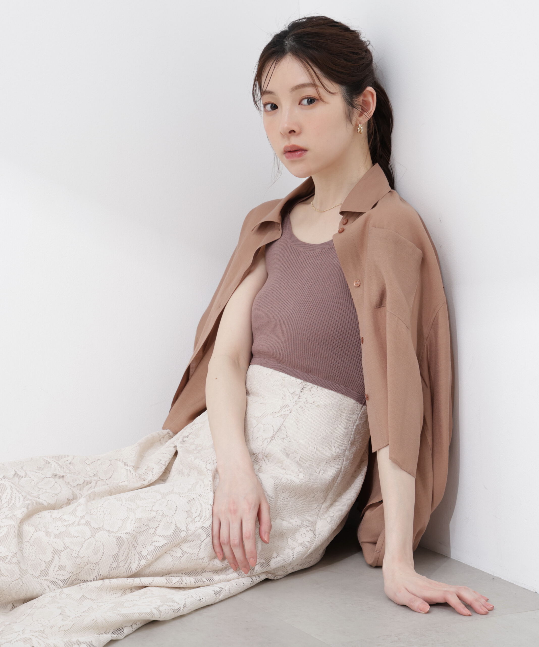 PROPORTION BODY DRESSING「ニットドッキングレースワンピース 26SS」|ワンピース|