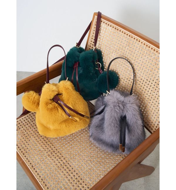 ELENDEEK「FUR BON BON CHARM BAG」|ショルダー・メッセンジャー|
