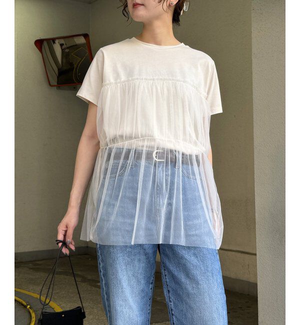 Lbc with Life「チュールドッキングTee」|Tシャツ・カットソー|
