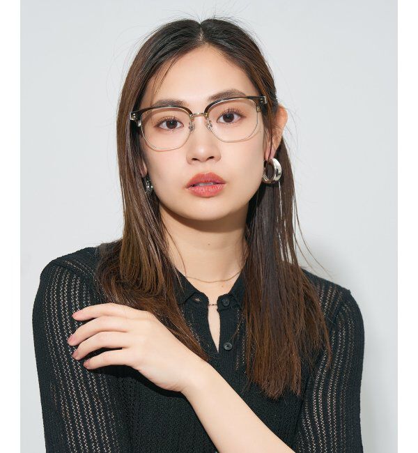  「ウエリントン型メガネ｜読書 レディース 女性用 大人可愛い 大理石｜Zoff｜CHIC レンズ交換券付」|メガネ|