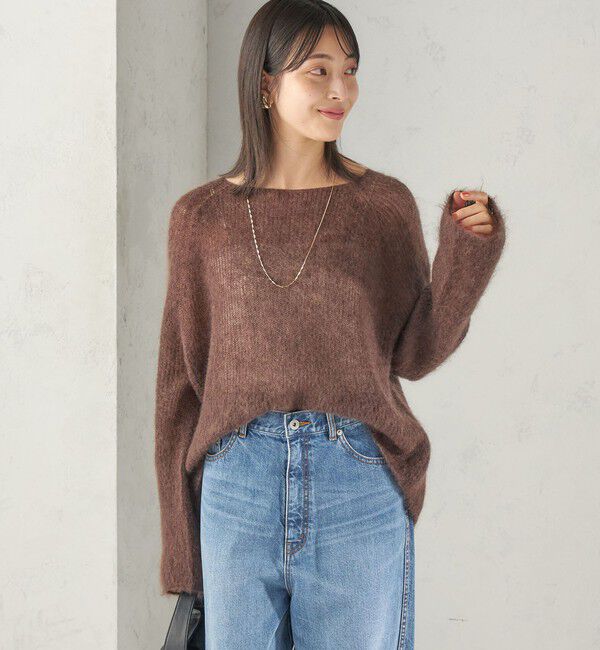 SHIPS for women「《予約》〈手洗い可能〉キッド モヘヤ 畦 プルオーバー」|ニット・セーター|