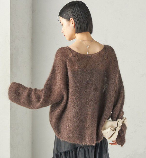 SHIPS for women「《予約》〈手洗い可能〉キッド モヘヤ 畦 プルオーバー」|ニット・セーター|