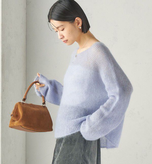 SHIPS for women「《予約》〈手洗い可能〉キッド モヘヤ 畦 プルオーバー」|ニット・セーター|