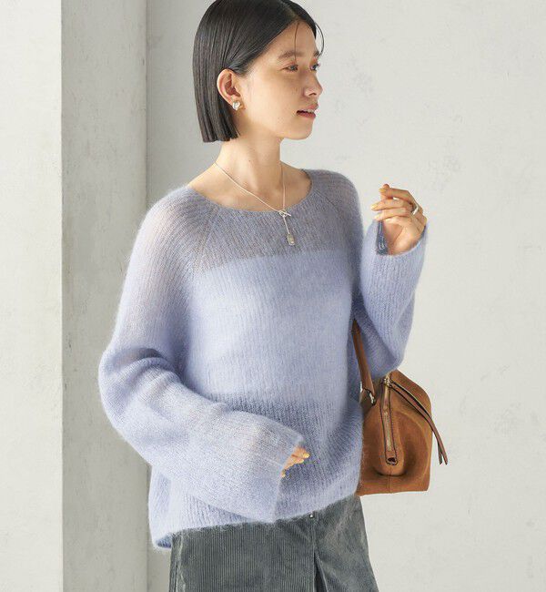 SHIPS for women「《予約》〈手洗い可能〉キッド モヘヤ 畦 プルオーバー」|ニット・セーター|